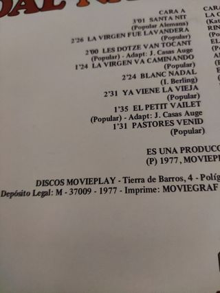 Disco Vinilo Aniguo Nadal Navidad Nadal