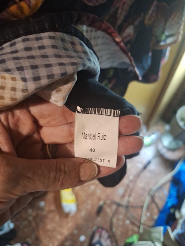 Vestido floral negro - Talla L