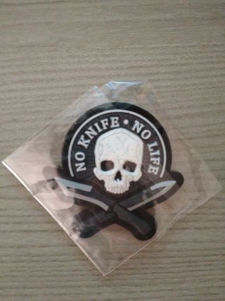 Patch tattico teschio: No Knife No Life