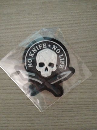 Patch tattico teschio: No Knife No Life