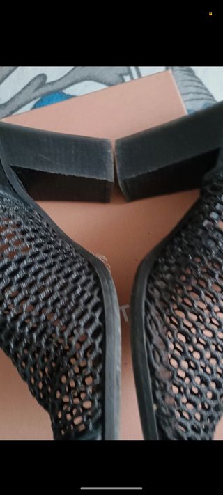 Sandali Neri Cinti Gothique - Rete - Tacchi argent