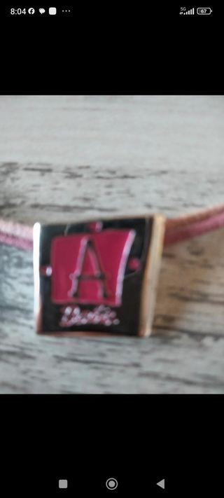 Colgante Barbie rosa y plata