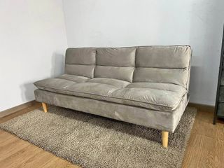 Sofá cama gris reclinable