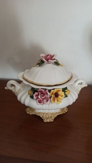 Zuppiera Ceramica con Fiori