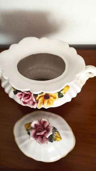 Zuppiera Ceramica con Fiori