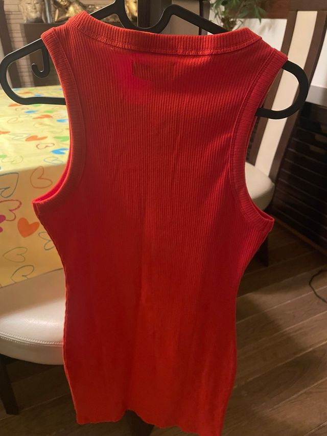 Vestido a estrenat ajustado Bershka rojo