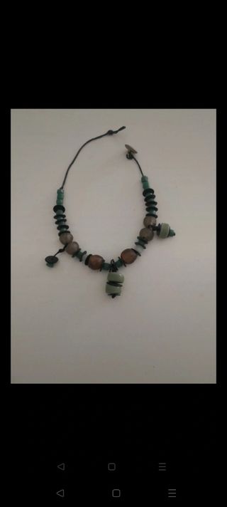 Collana artigianale - Verde & Marrone