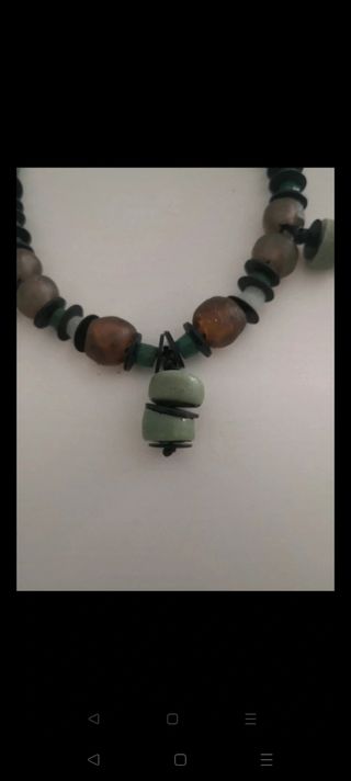 Collana artigianale - Verde & Marrone