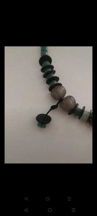 Collana artigianale - Verde & Marrone