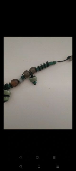 Collana artigianale - Verde & Marrone
