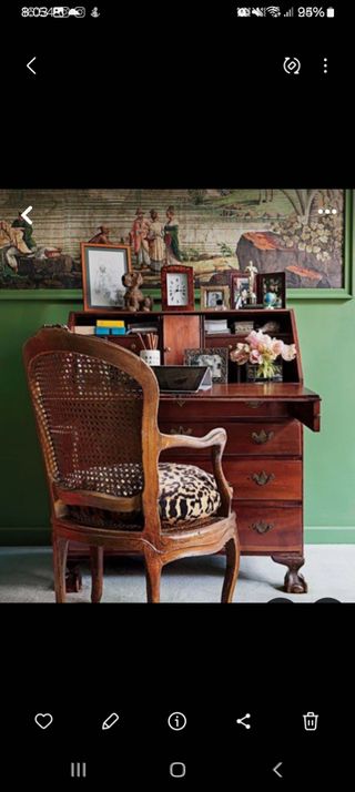 Butacas Luis XV. Madera y mimbre