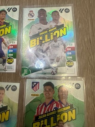 6 Cards Adrenalyn XL Billion - Mbappe, Raphinha