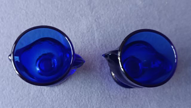 Hueveras vintage azul cobalto (2 uds)