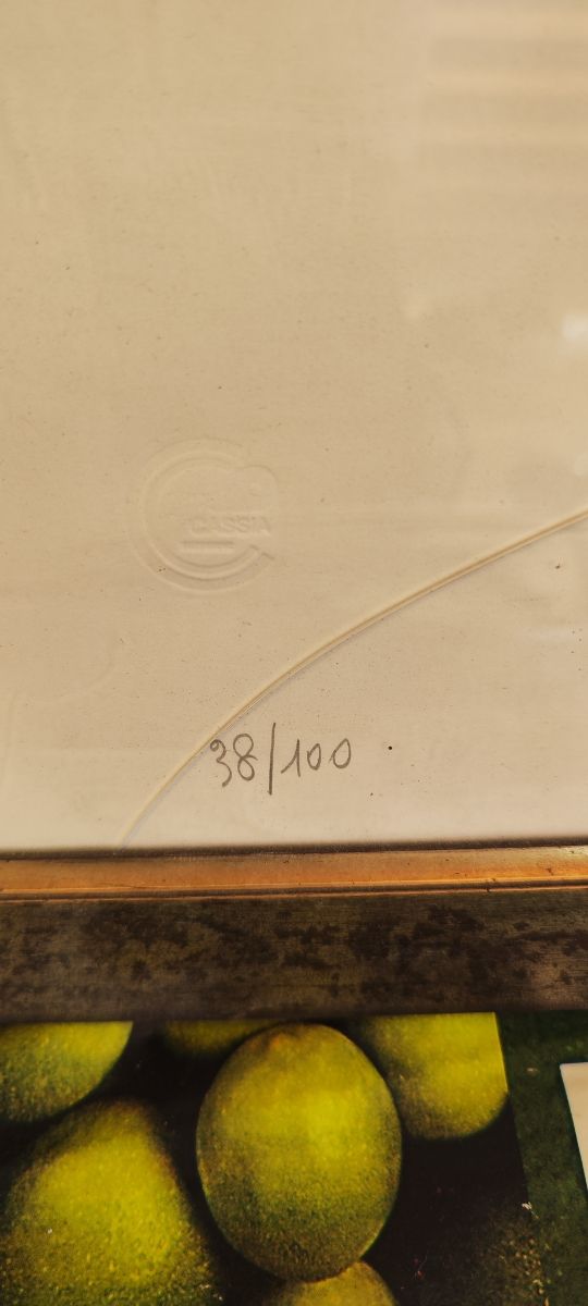 Quadro-litografia Cavallo - dipinta a mano