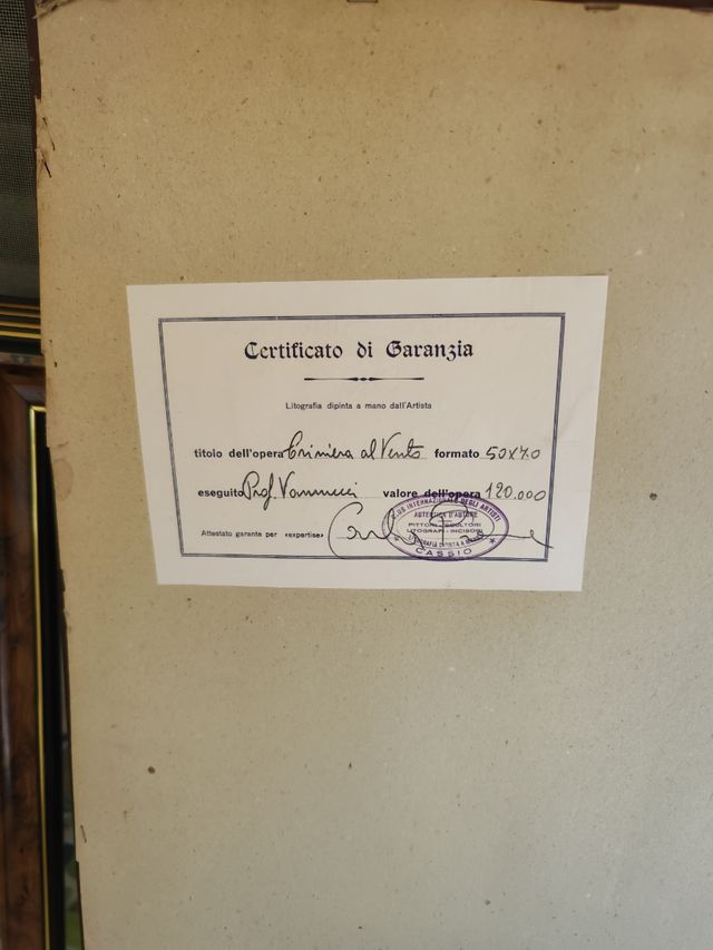 Quadro-litografia Cavallo - dipinta a mano