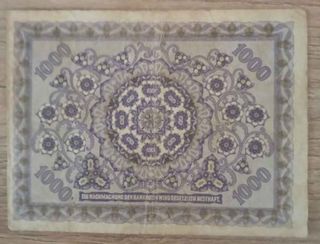 Billete 1000 Coronas Austria 1922