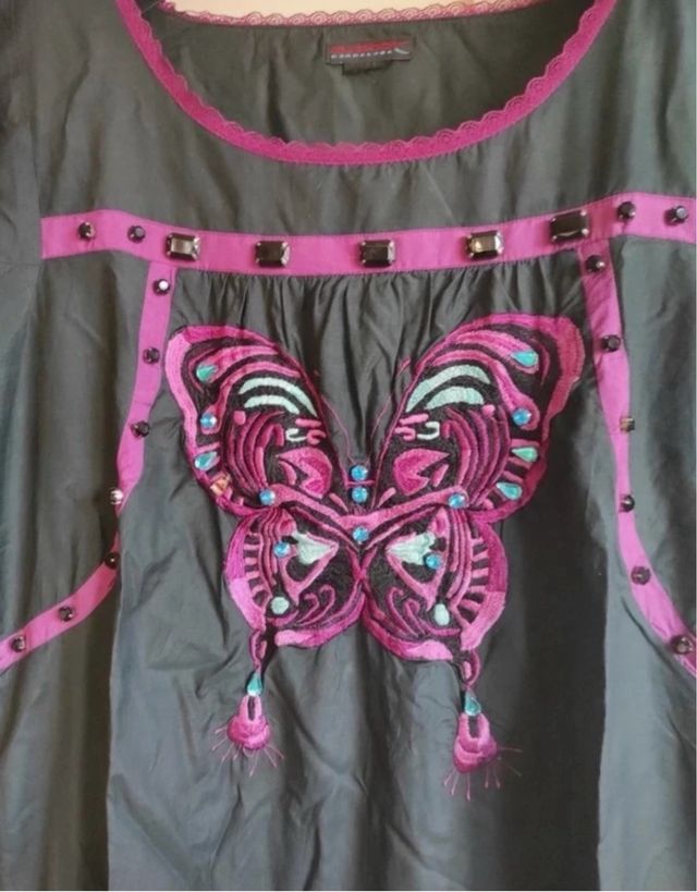 Vestido Custo Barcelona seda - negro, morado