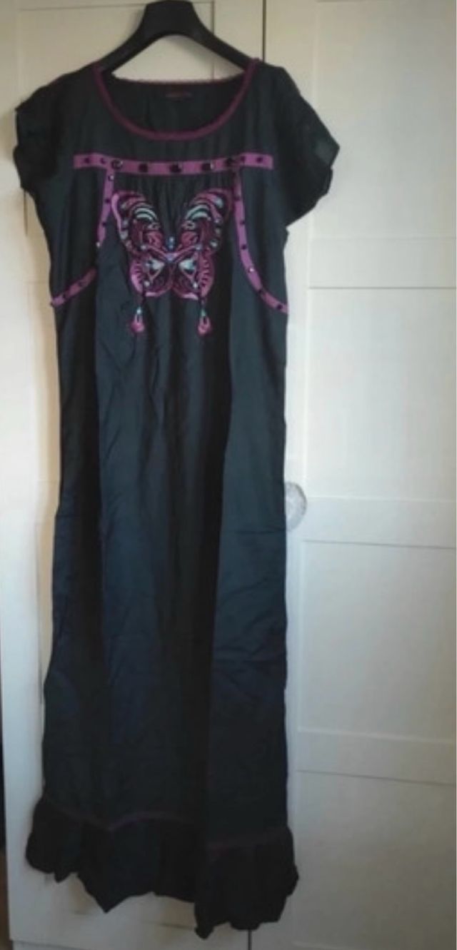 Vestido Custo Barcelona seda - negro, morado