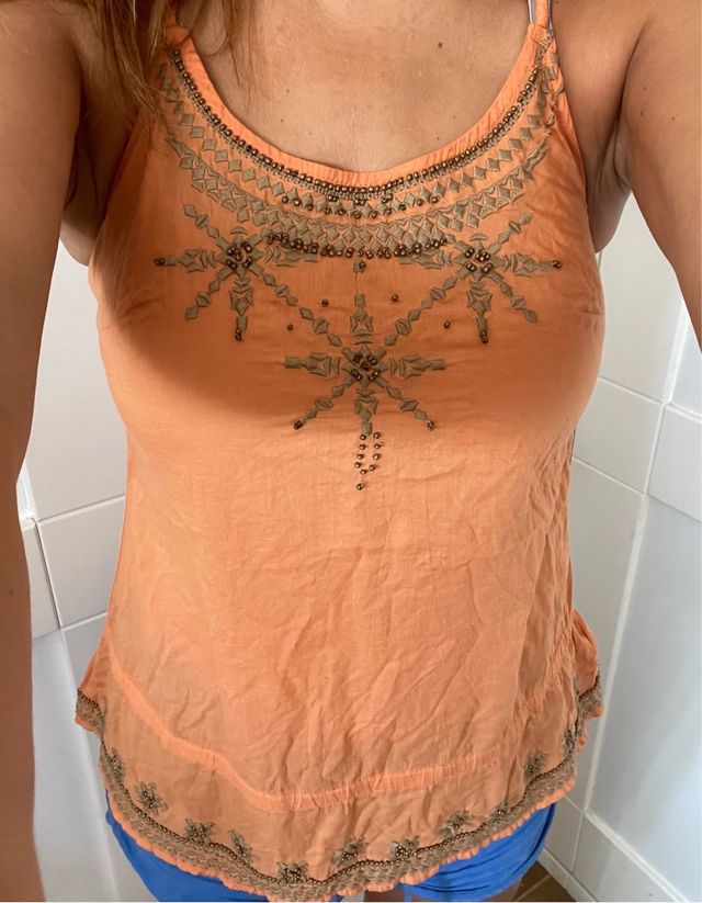 Top Next Bordado Naranja