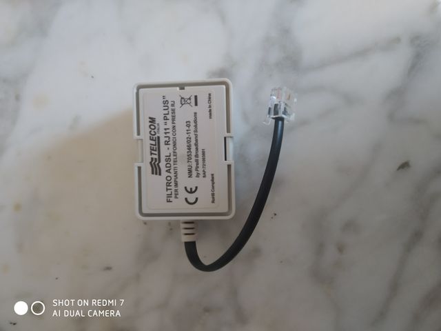 Filtro ADSL Telecom RJ11 Plus nuovo