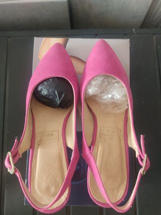 Zapatos CHAMBY Ante Fuxia 38