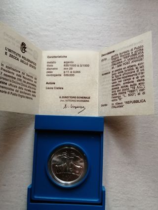 Moneta 500 Lire Virgilio 1981