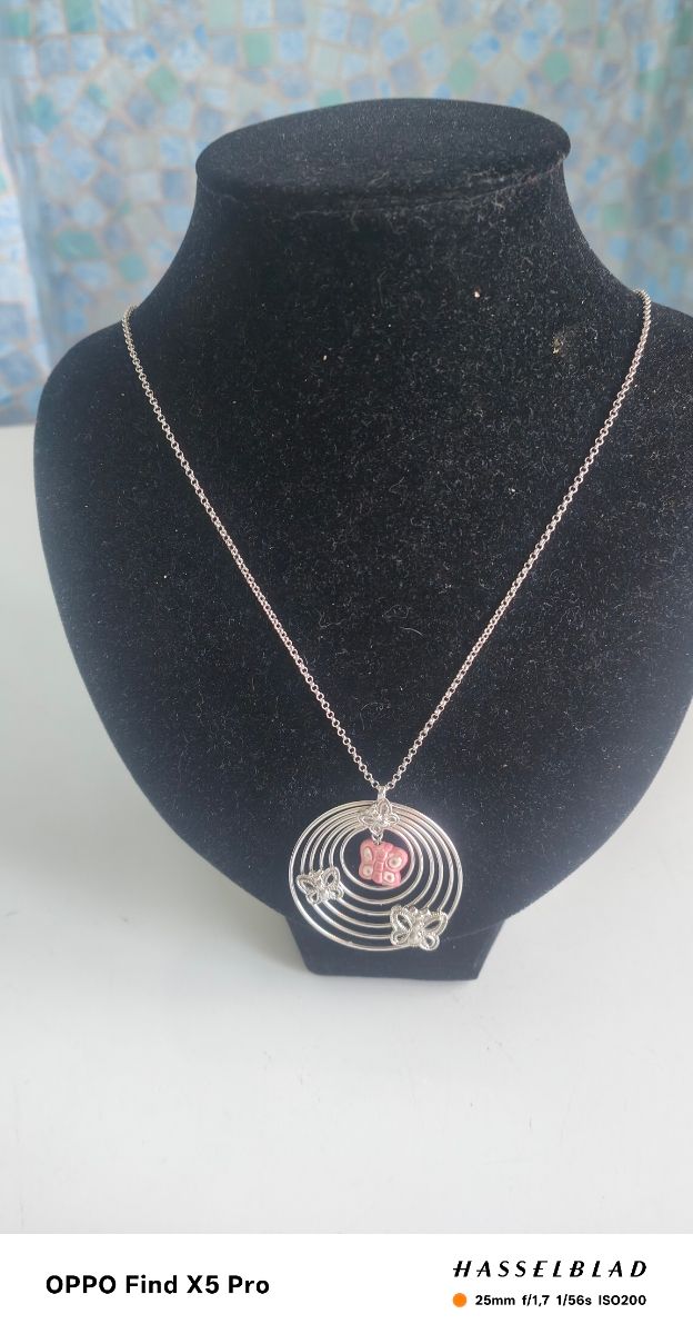 Collana Thun farfalle argento rosa