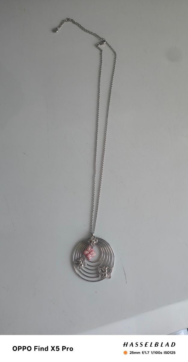 Collana Thun farfalle argento rosa