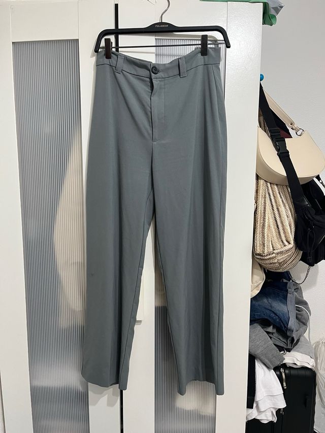 Pantalones traje gris