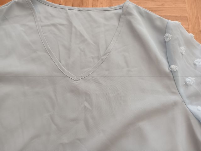 Blusa celeste manga larga