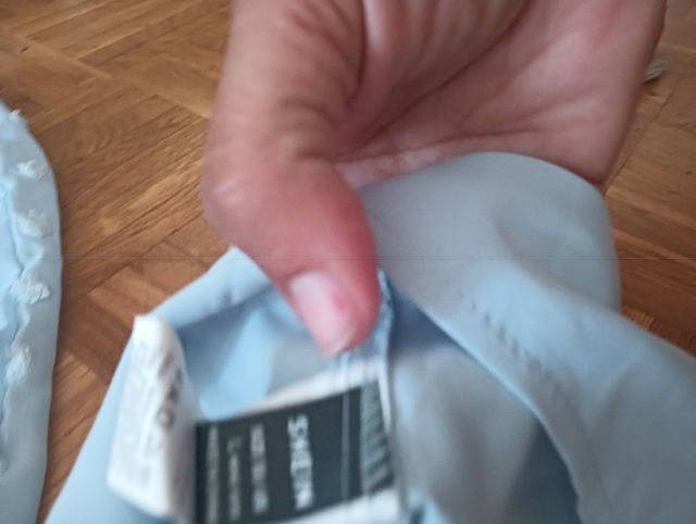 Blusa celeste manga larga