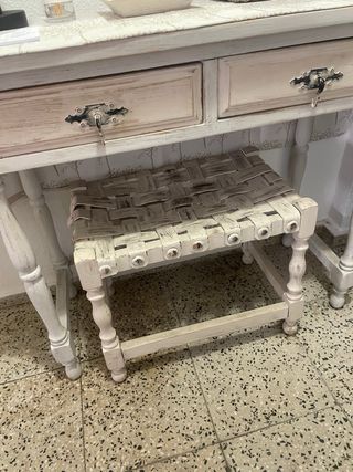 Mesa entrada auxiliar - madera blanca