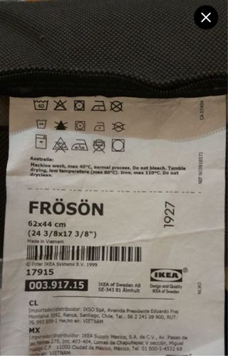 2 Cojines exterior Ikea FRÖSON/DUVHOLMEN gris