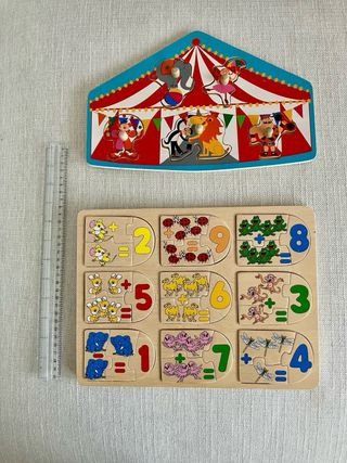 Puzzle madera circo + números