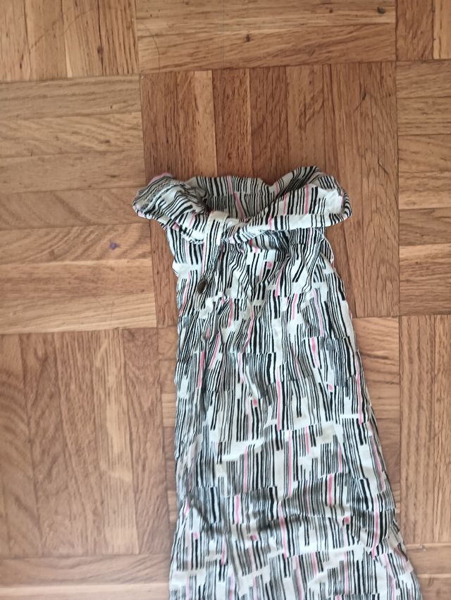 Pantalón estampado blanco y negro