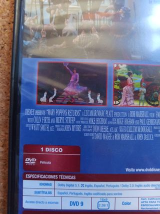 DVD El Regreso de Mary Poppins