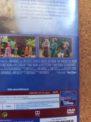 DVD El Regreso de Mary Poppins