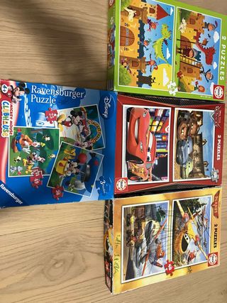 4 Puzzles infantiles Disney - Cars - Planes