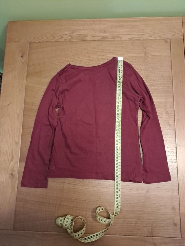 Camiseta niña 7-8 años - Granate