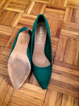 Zapatos tacón fiesta MARYPAZ verdes 