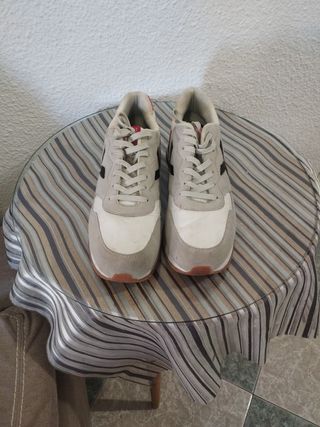 Zapatillas Munich beige-blancas