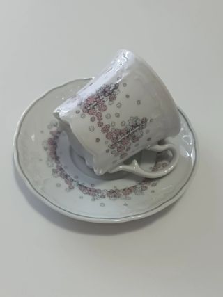 Set tazze caffè vintage floreale