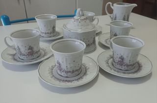 Set tazze caffè vintage floreale
