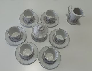 Set tazze caffè vintage floreale