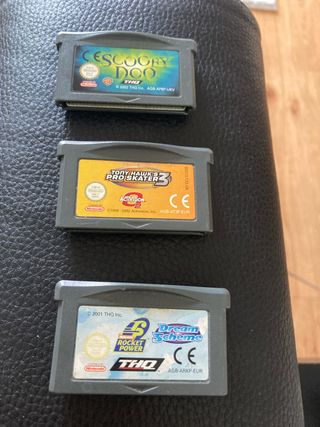 3x juegos GBA: Scooby Doo, Tony Hawk's Pro Skater