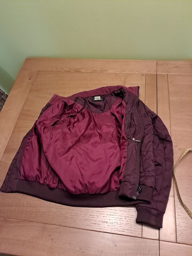 Cazadora niña  8 años granate tipo bomber invierno