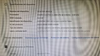 Ordenador COMPLETO- Intel i5, 16gb RAM