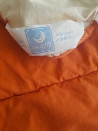Edredón Nórdico 150x220 Naranja ,pesa muy poco