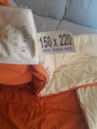 Edredón Nórdico 150x220 Naranja ,pesa muy poco