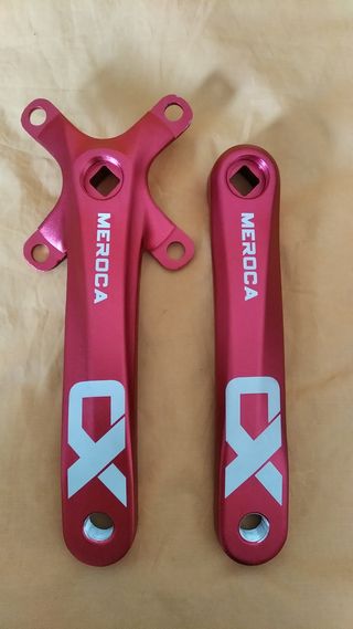 Bielas Meroca-CX Monoplato Roja Gravel BTT NUEVAS